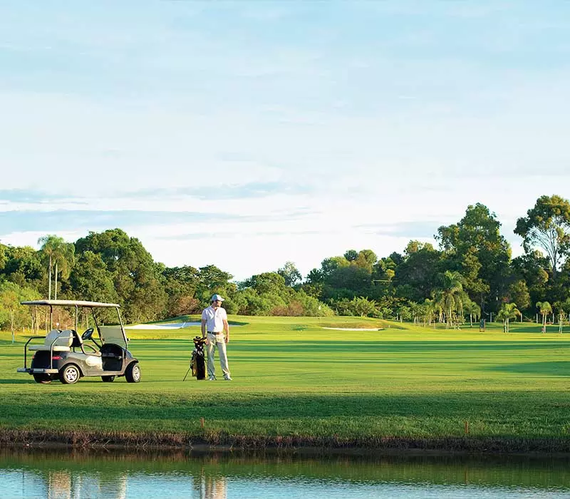 A estrurura completa com golf do Costao do Santinho All Inclusive Resort.